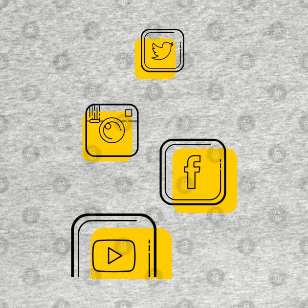 Drawn social network icons by Vapison